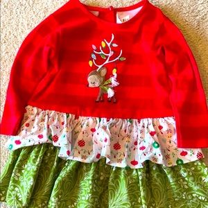 Ricrac ruffle Christmas dress